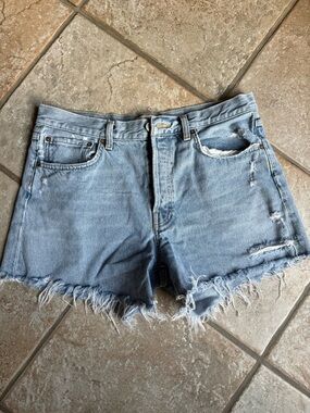AGOLDE Parker Long High waist cutoff denim shorts - size 30 - like new!